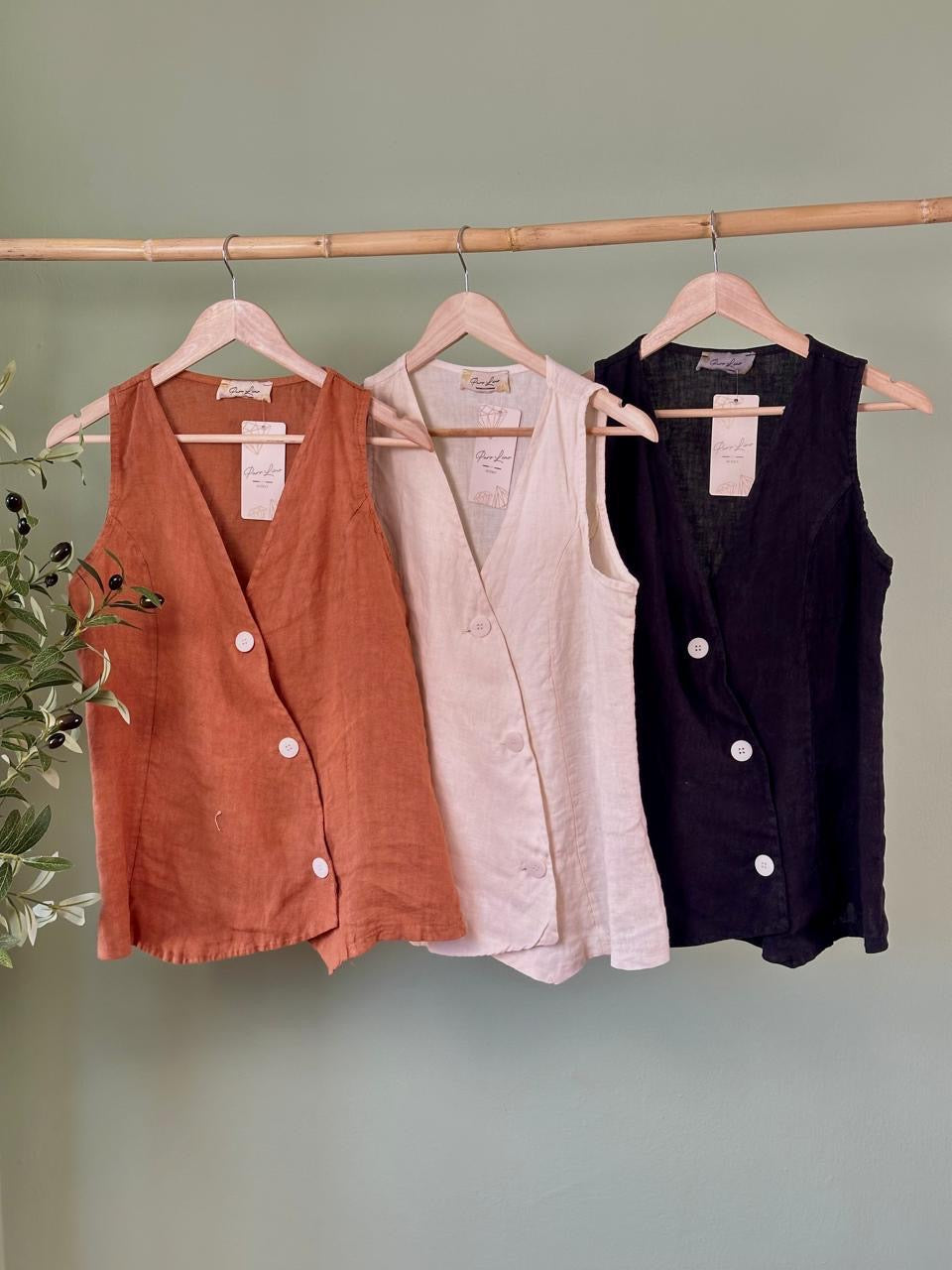 Linen vest set