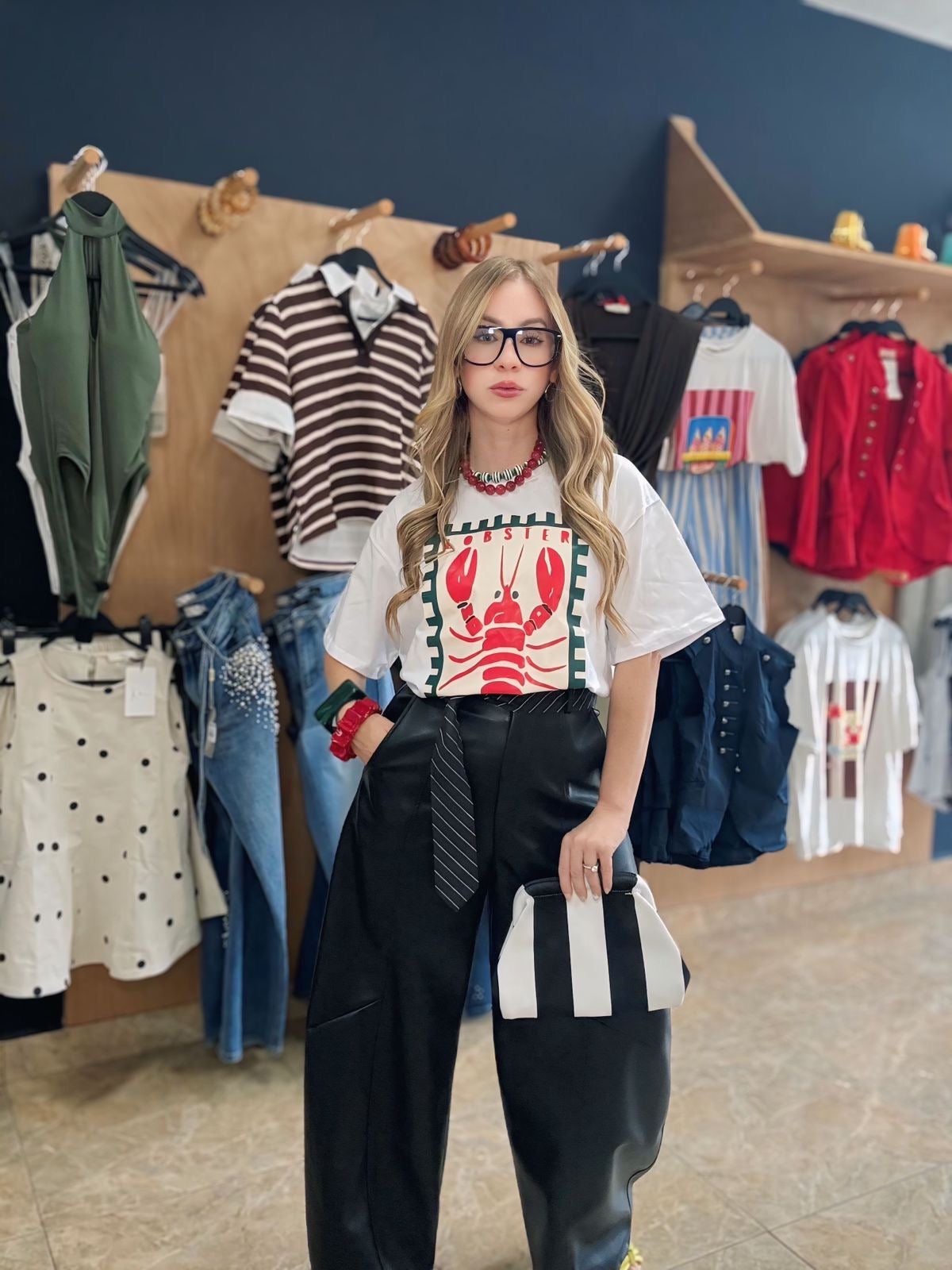 Leather Barrel Pant