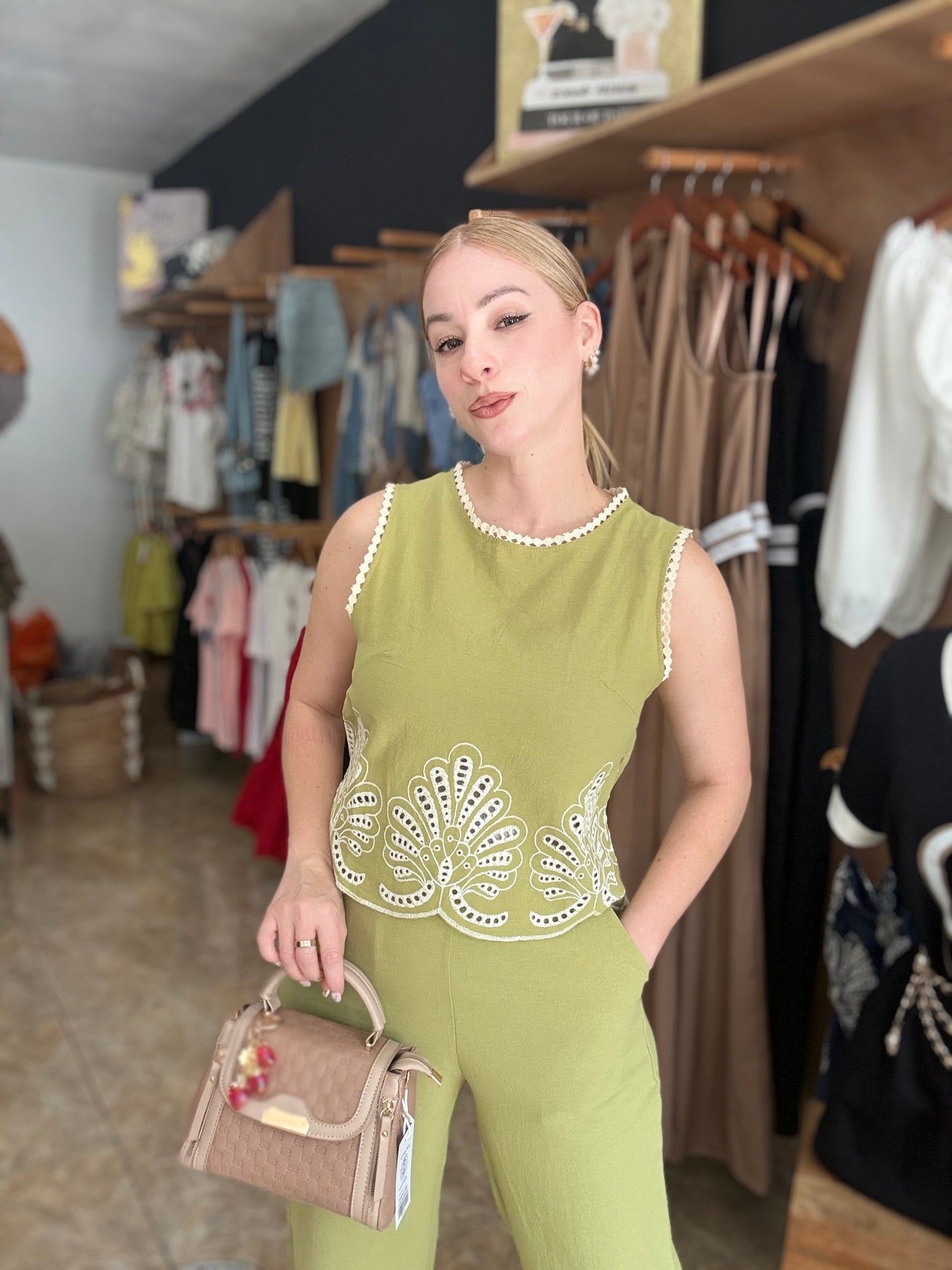 Linen Green set