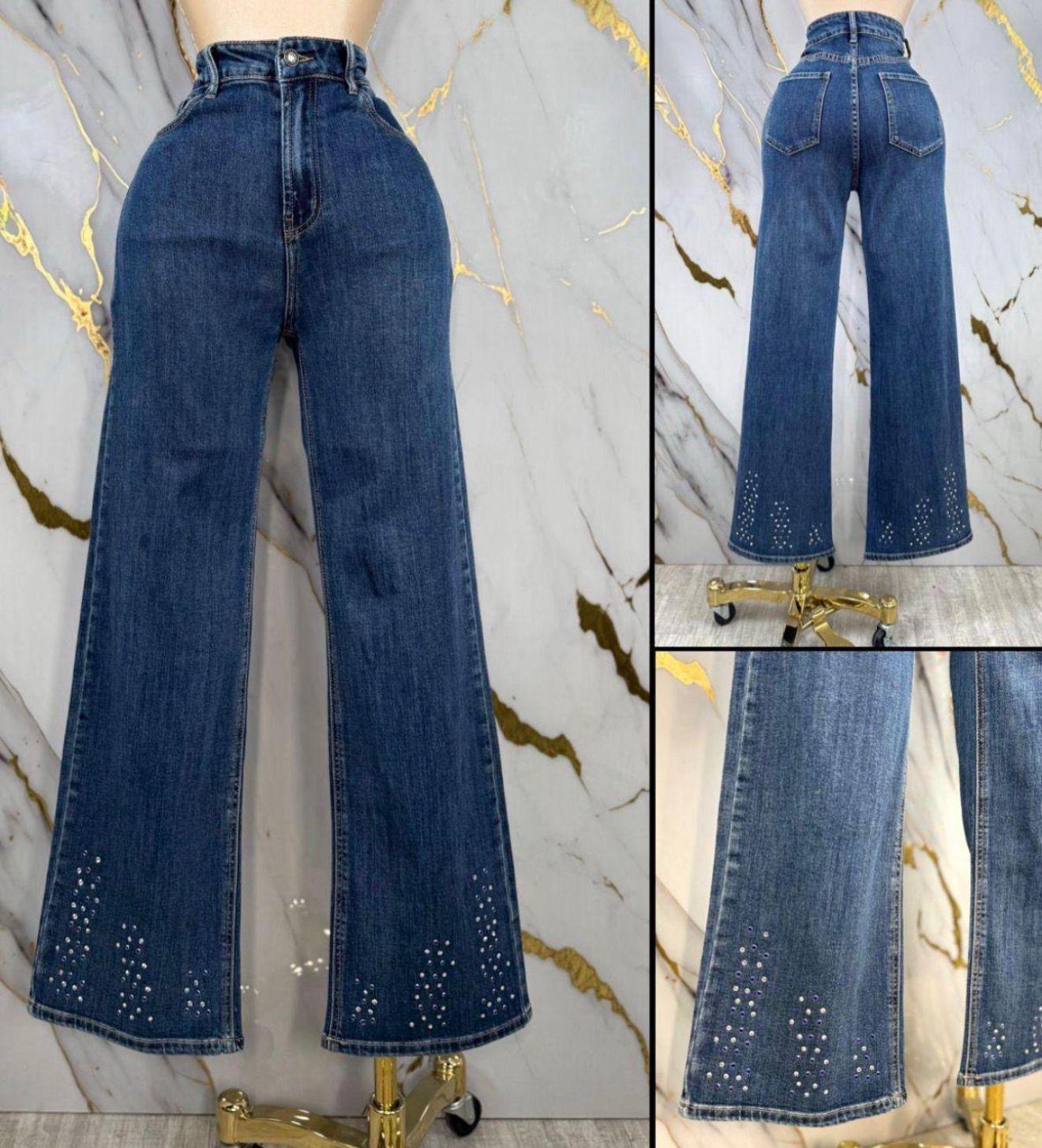 Denim flare crystal