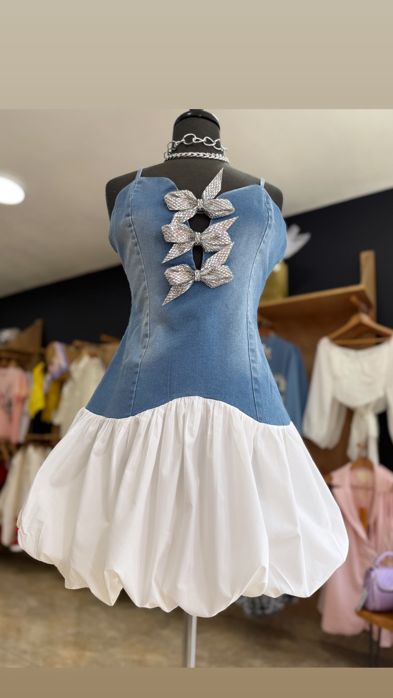 Denim Bubble Dress
