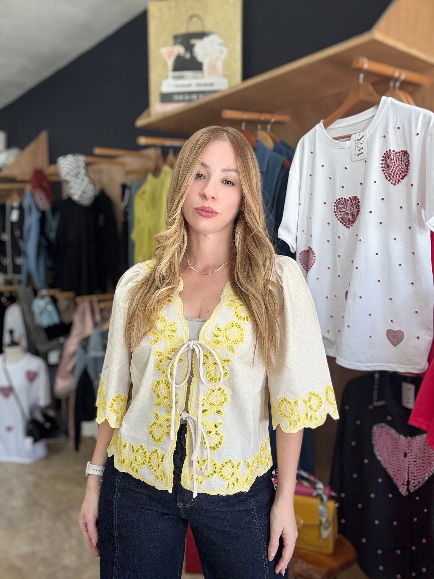 Eyelet top