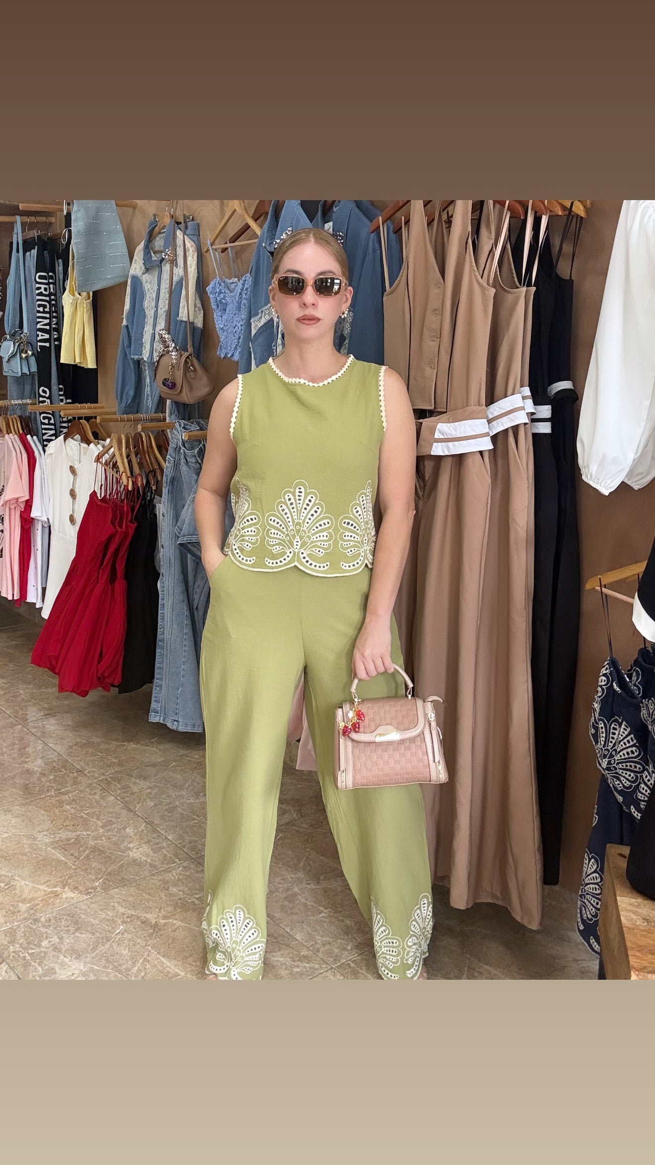 Linen Green set