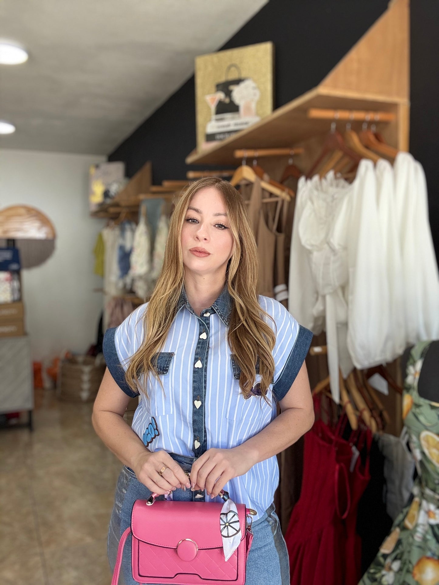 Stripe Denim Top