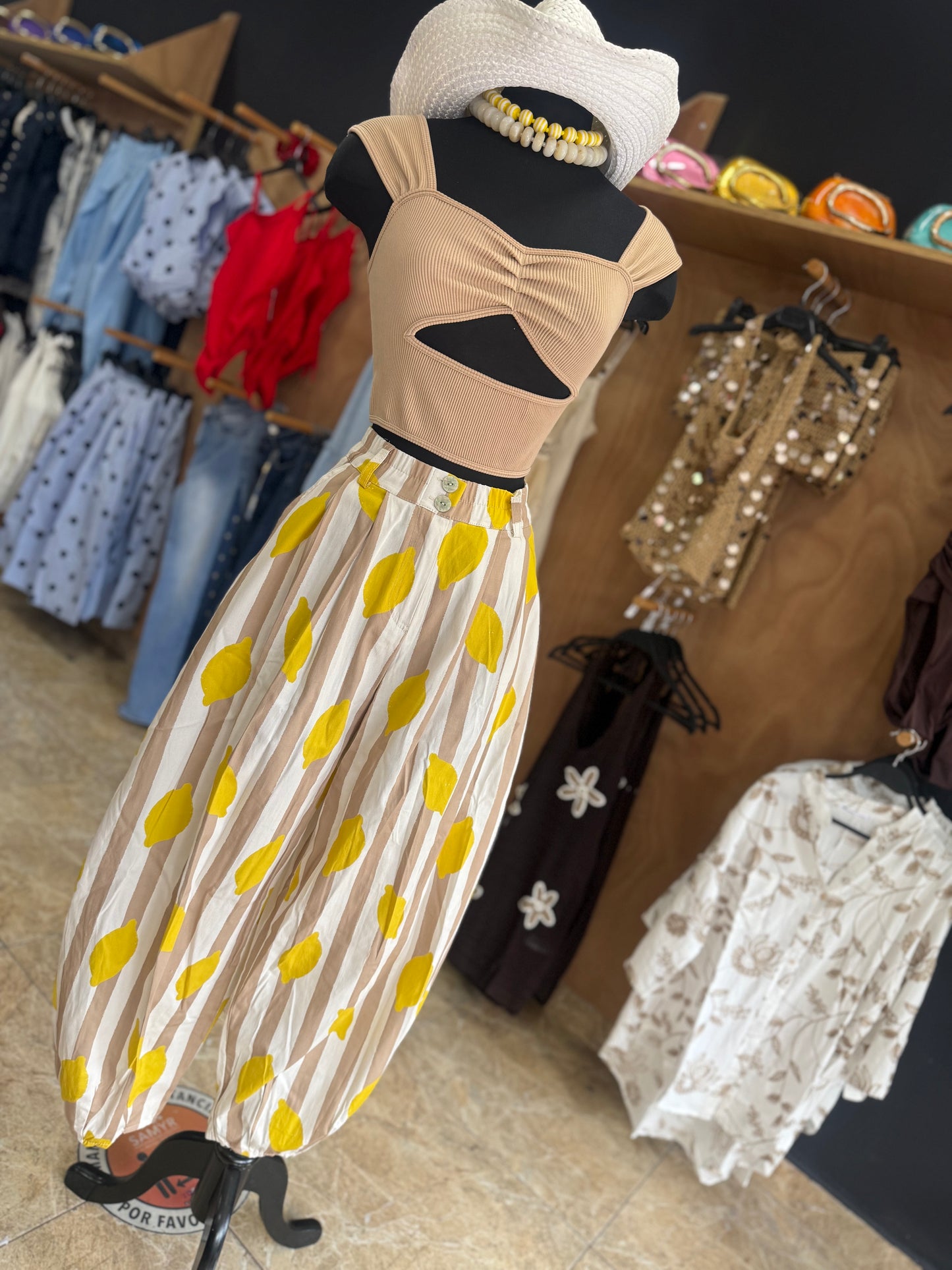 Stripe Lemon Pant