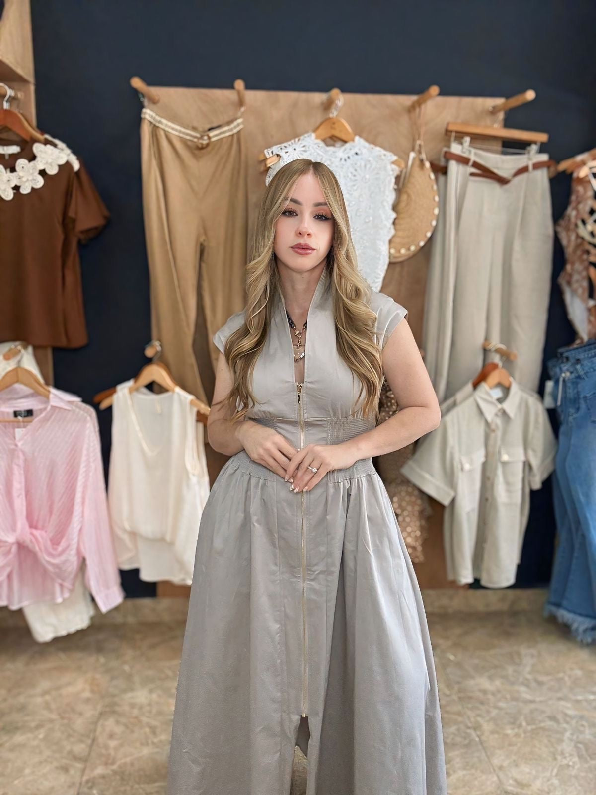Middi Gray Dress
