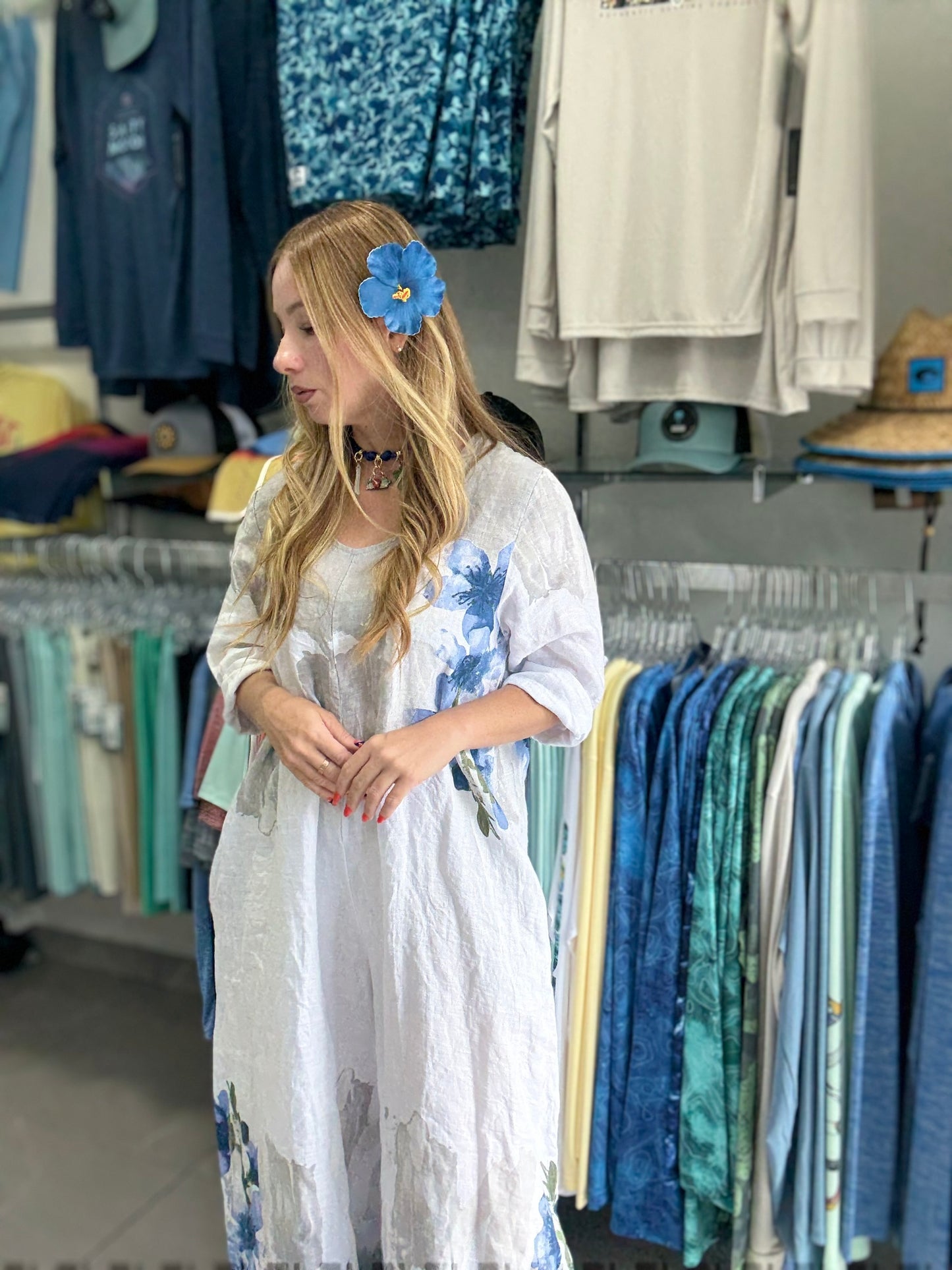 Linen Print Jumpsuit