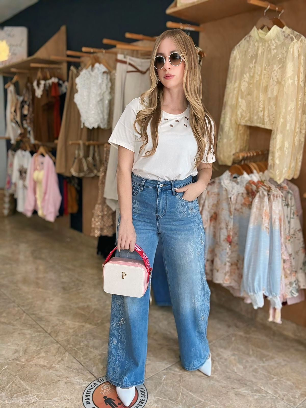 Wash silver jeans