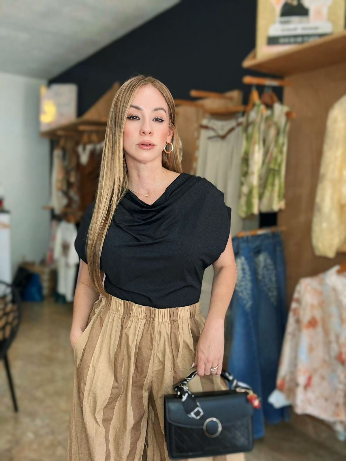 Black licra top