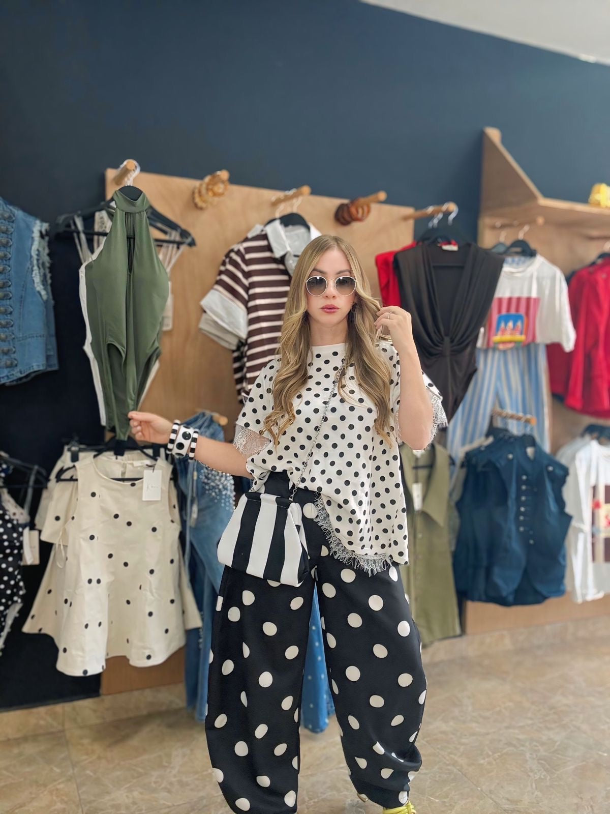 Polka Barrel Pant
