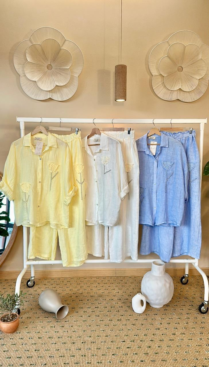 Italy Linen Floral Set