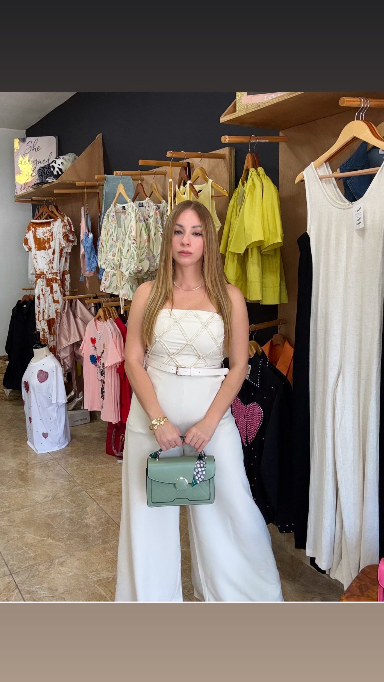 Cream Jumpsuit