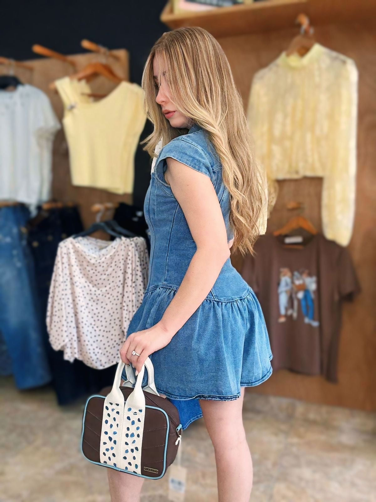 Denim romper