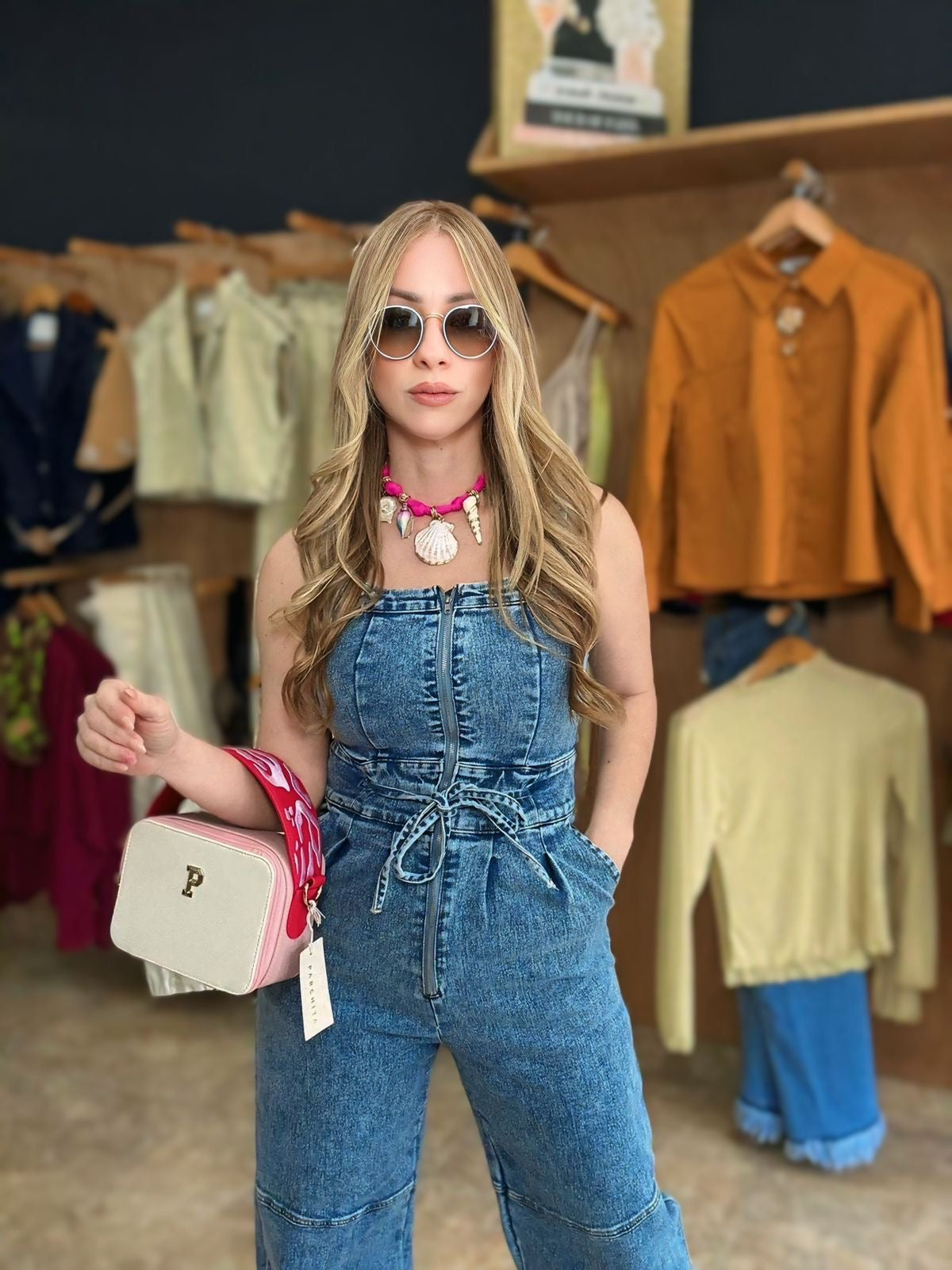 Denim Strechy Jumpsuit