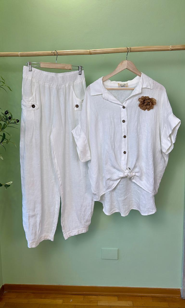 Italy Linen Joggers Set