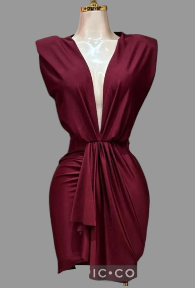 Short Dress Red & Wine