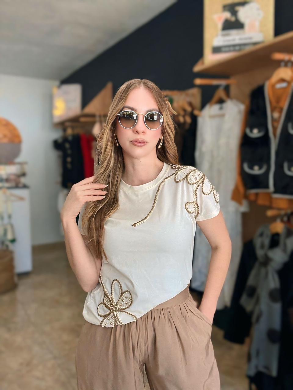 Floral T-Shirt Ivory