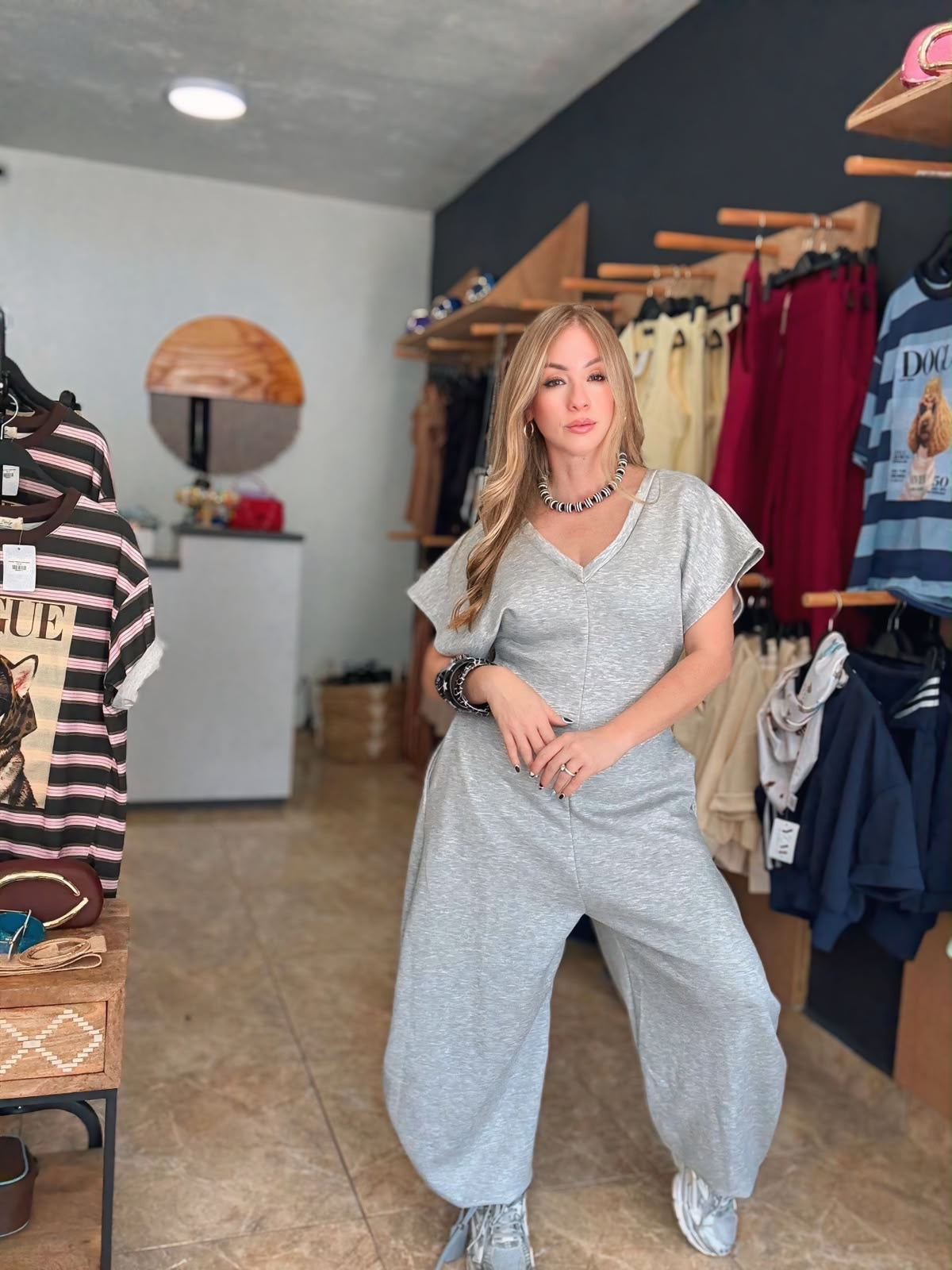 Gray Travel Jumpsuit