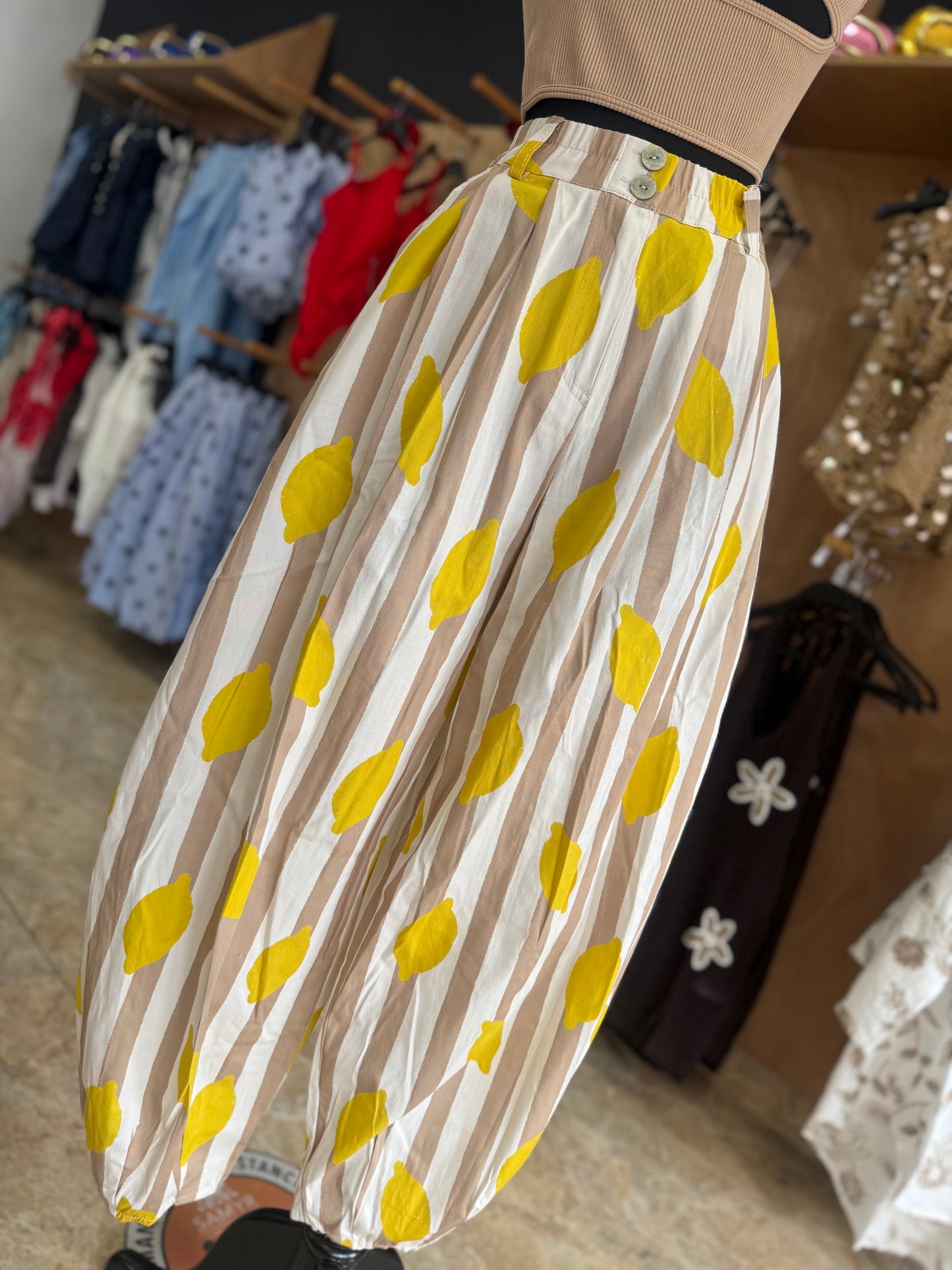 Stripe Lemon Pant
