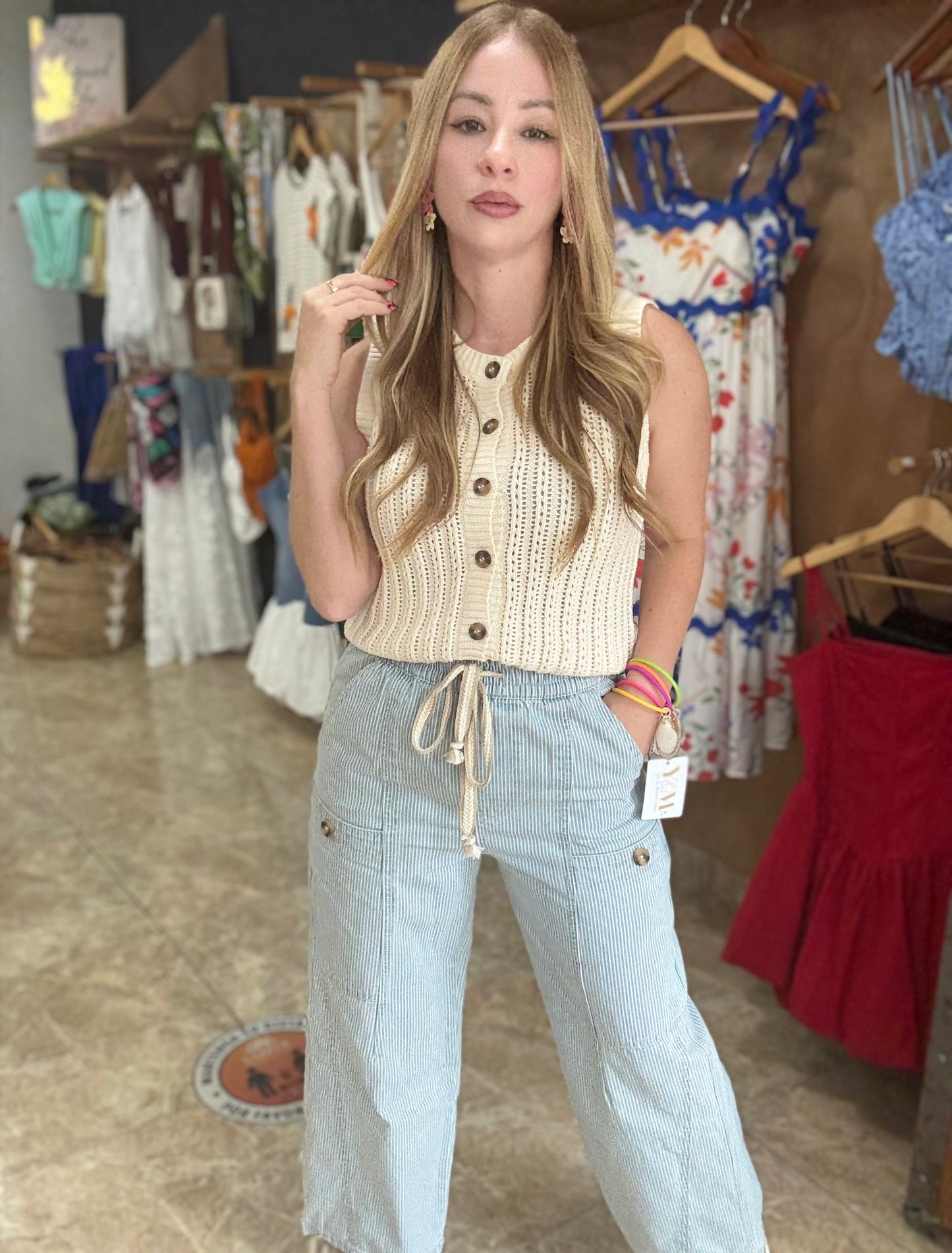 Denim Stripe Jeans