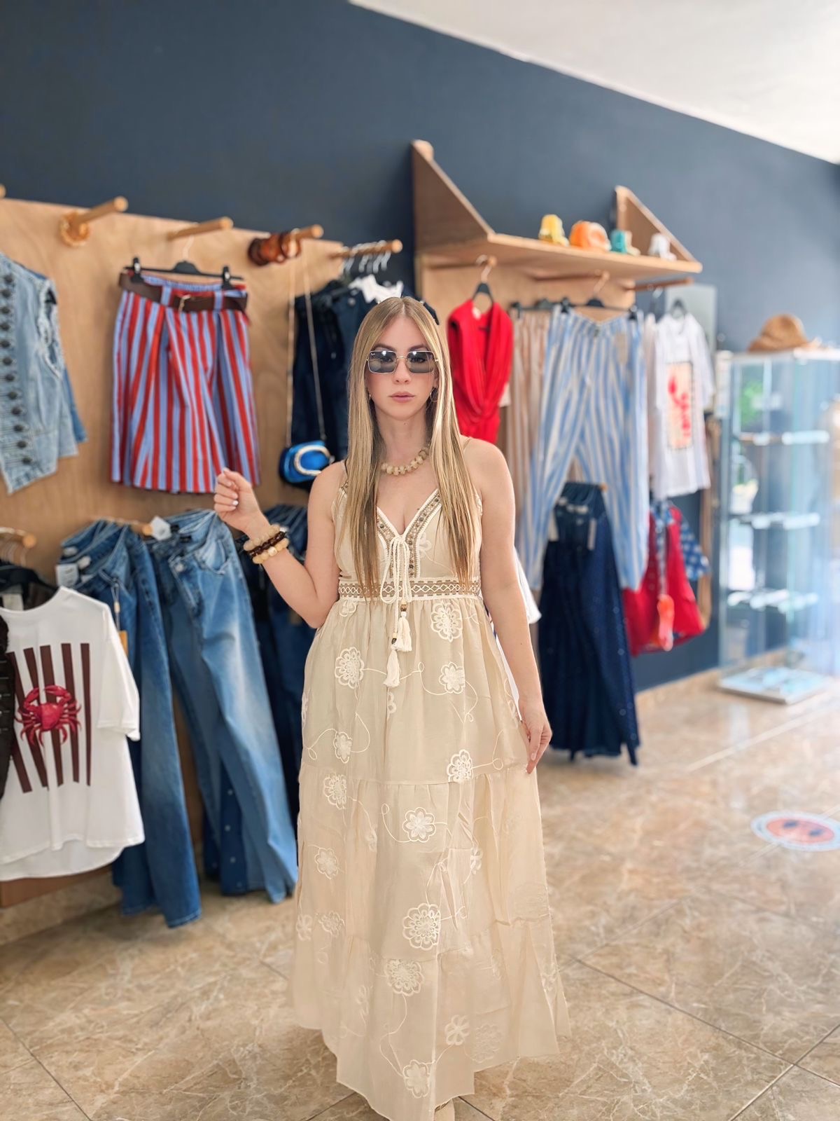Summer  Embroidery maxi