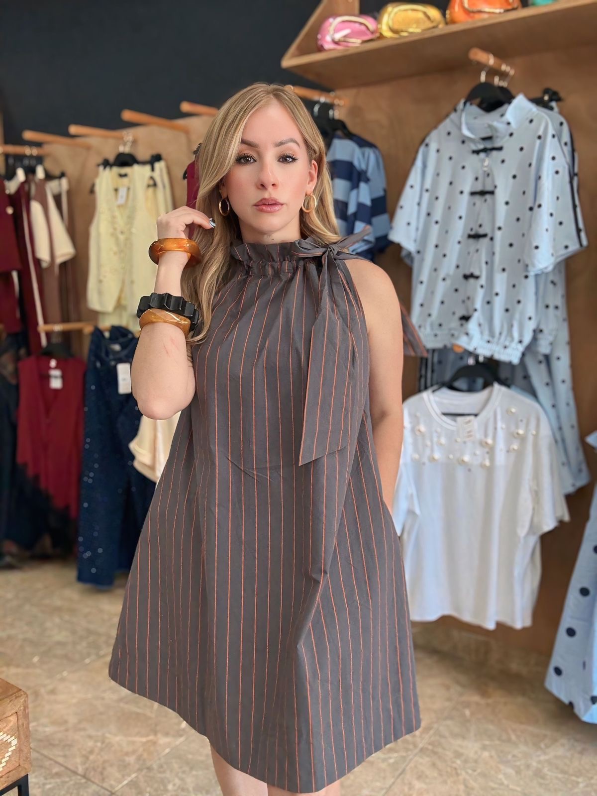 Stripe Short Dress
