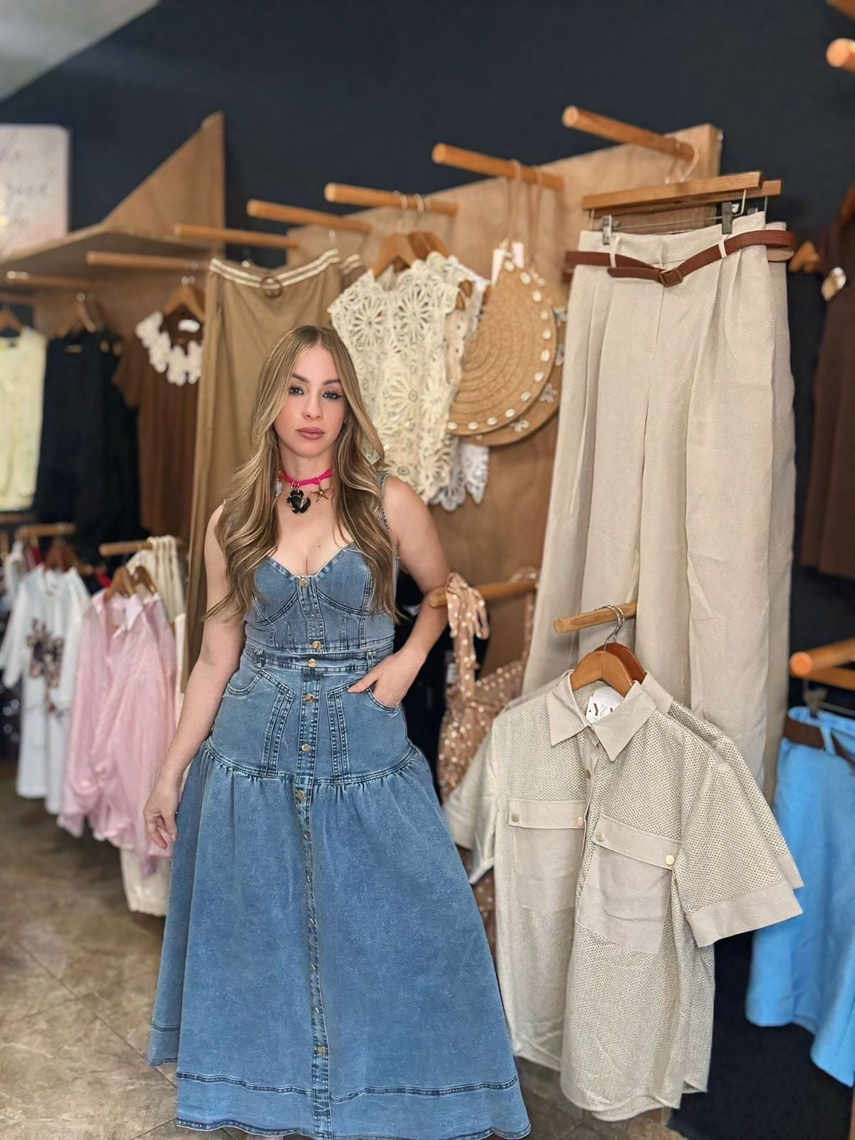 Skirt Denim Set