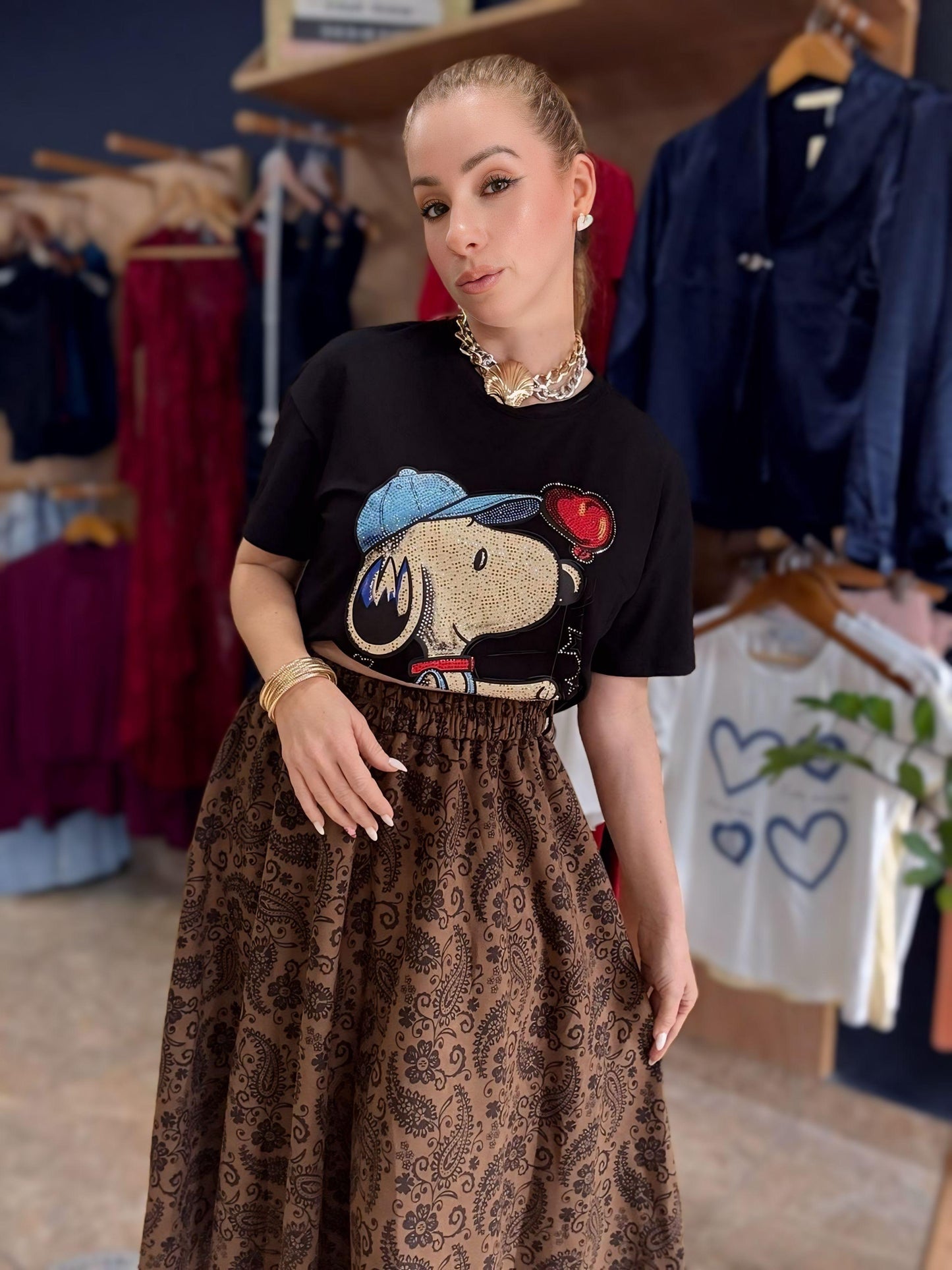 Snoopy black Tshirt