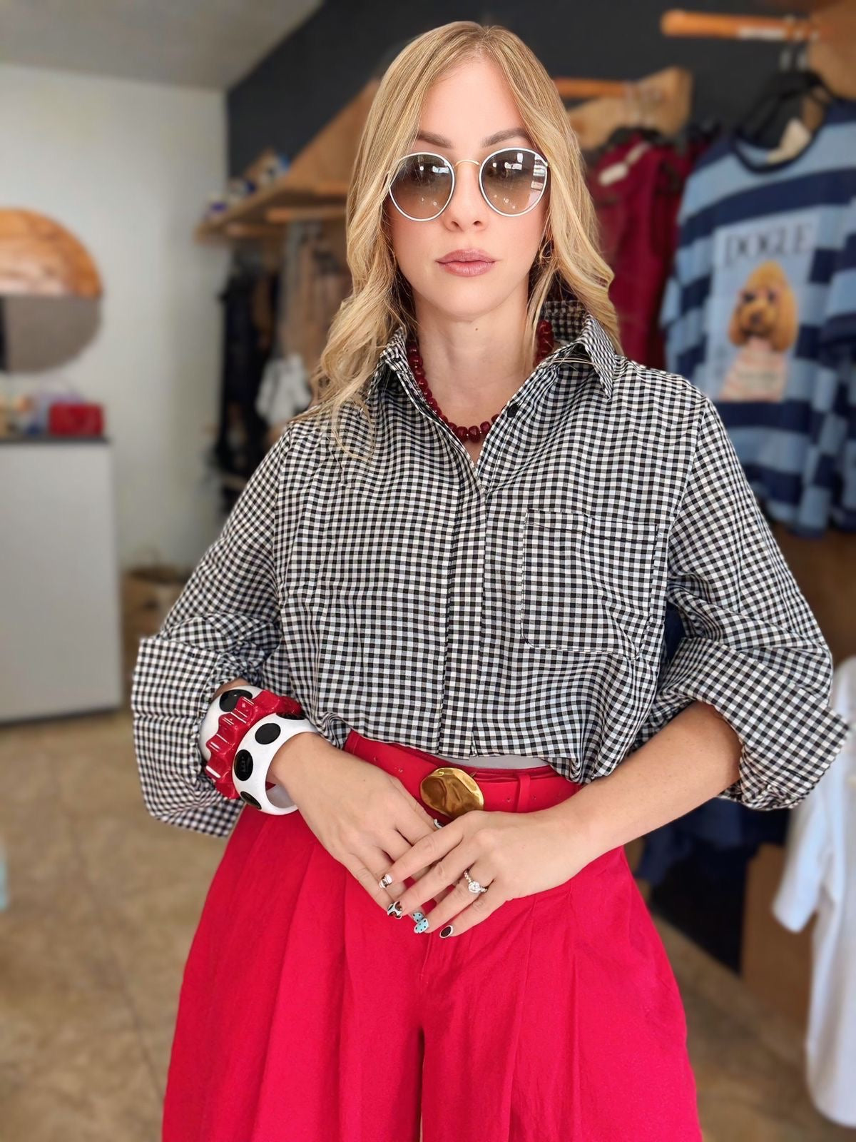gingham top