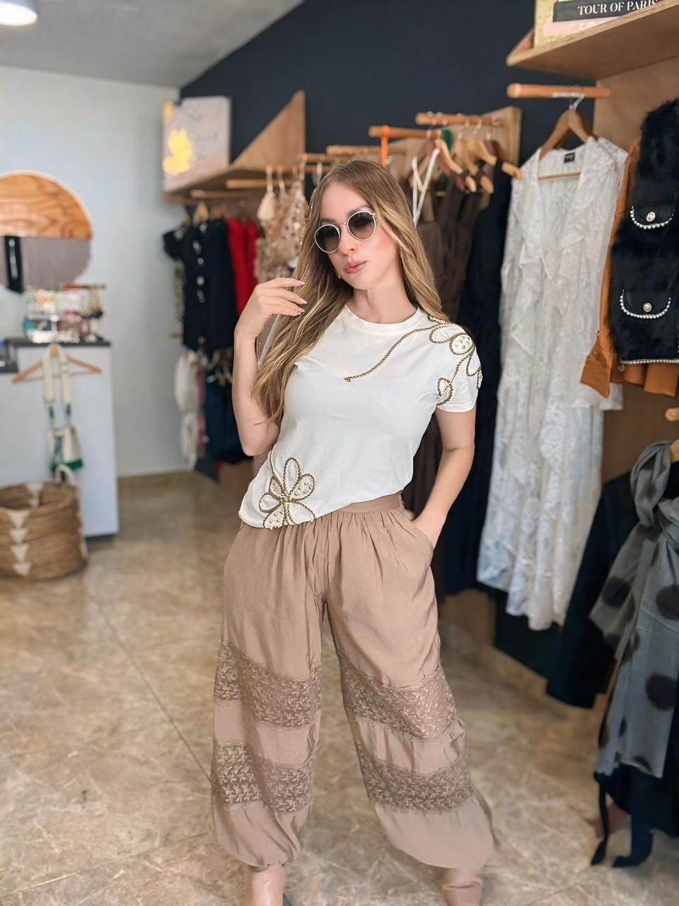 Floral T-Shirt Ivory