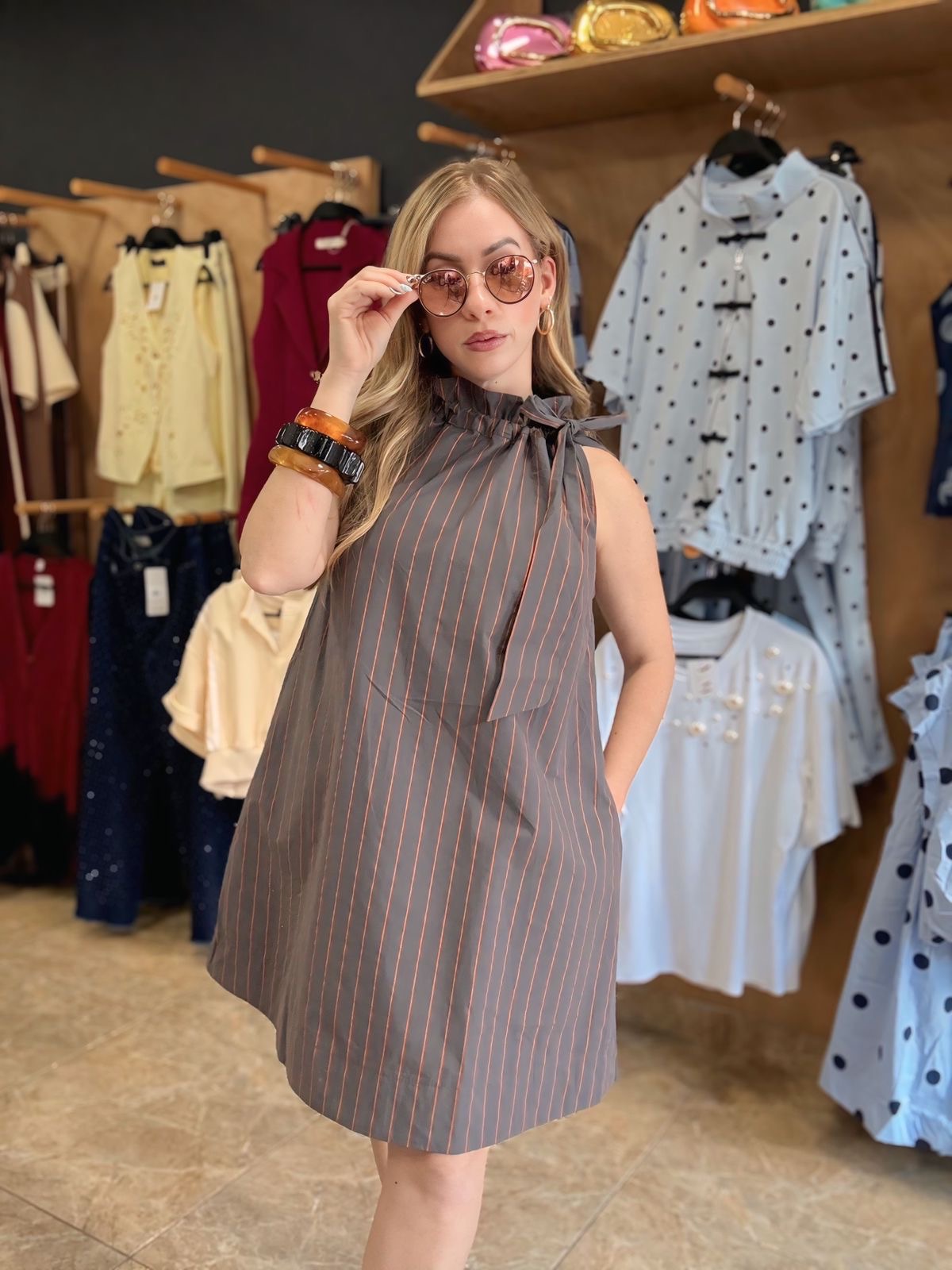 Stripe Short Dress