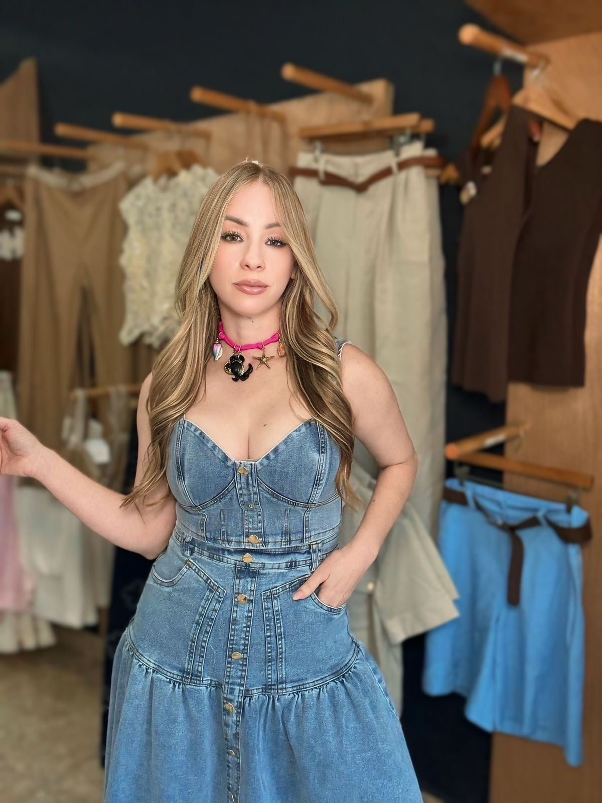 Skirt Denim Set