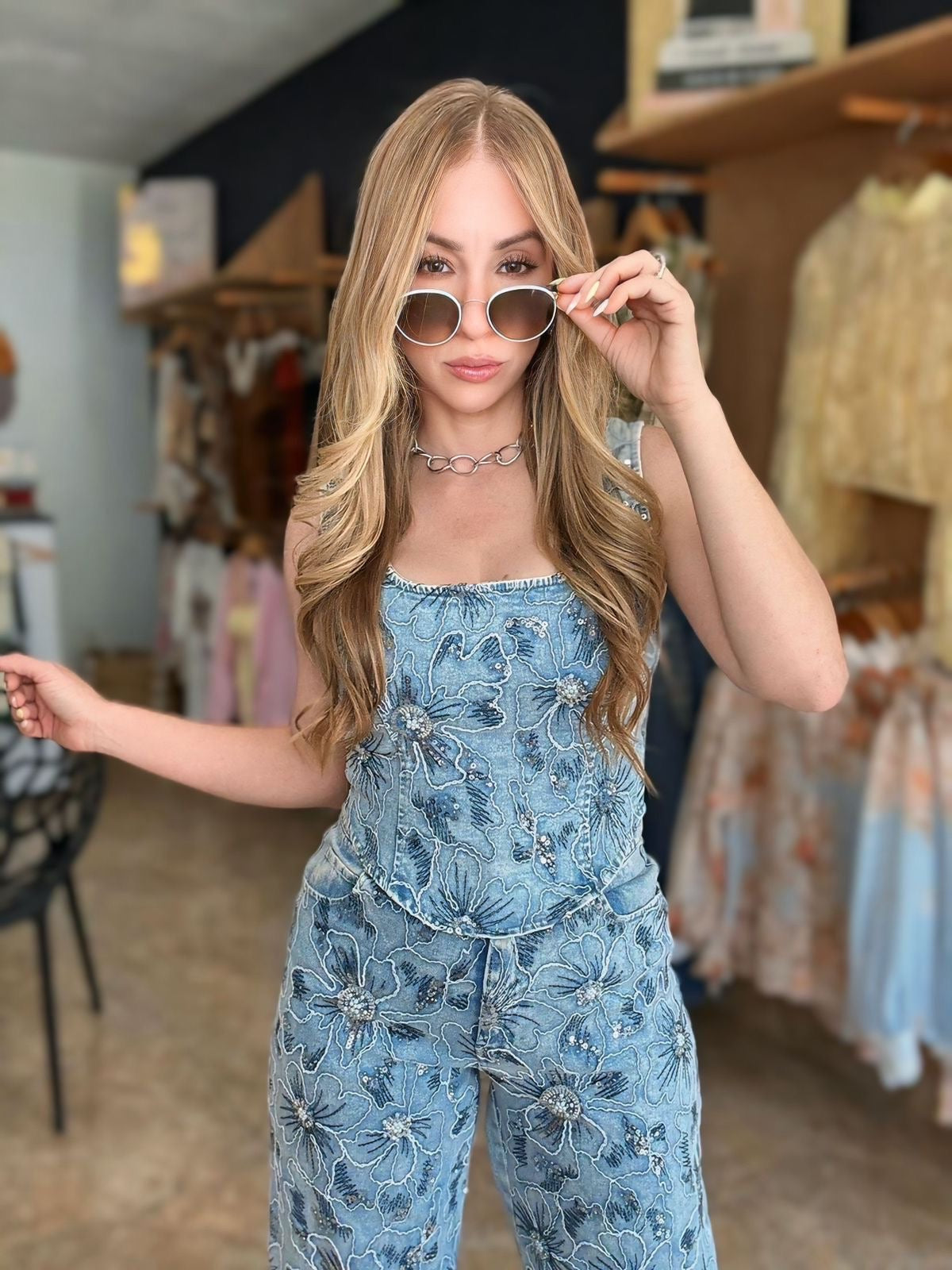 Denim Sequin Set