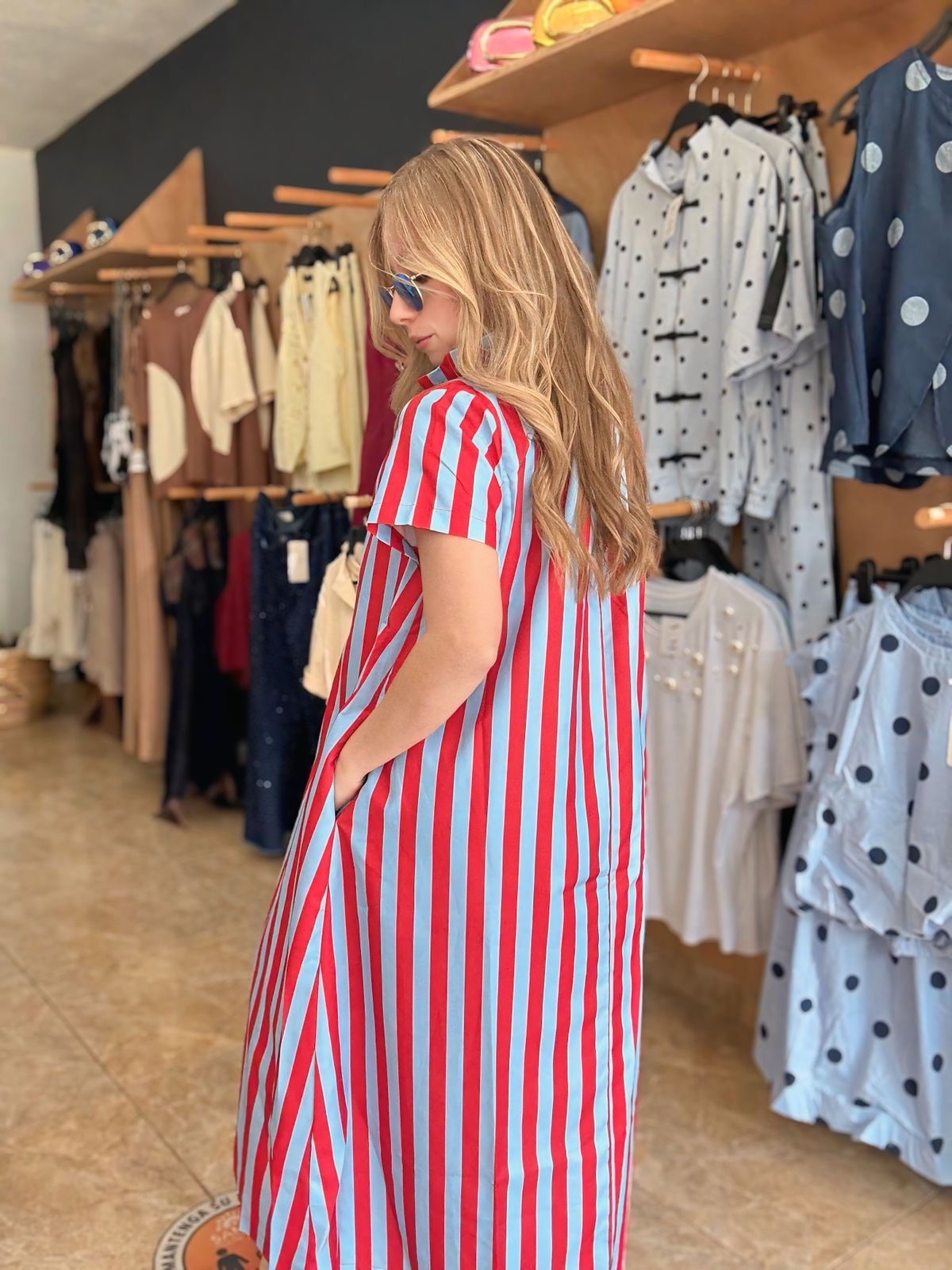 Stripe Midi Dress