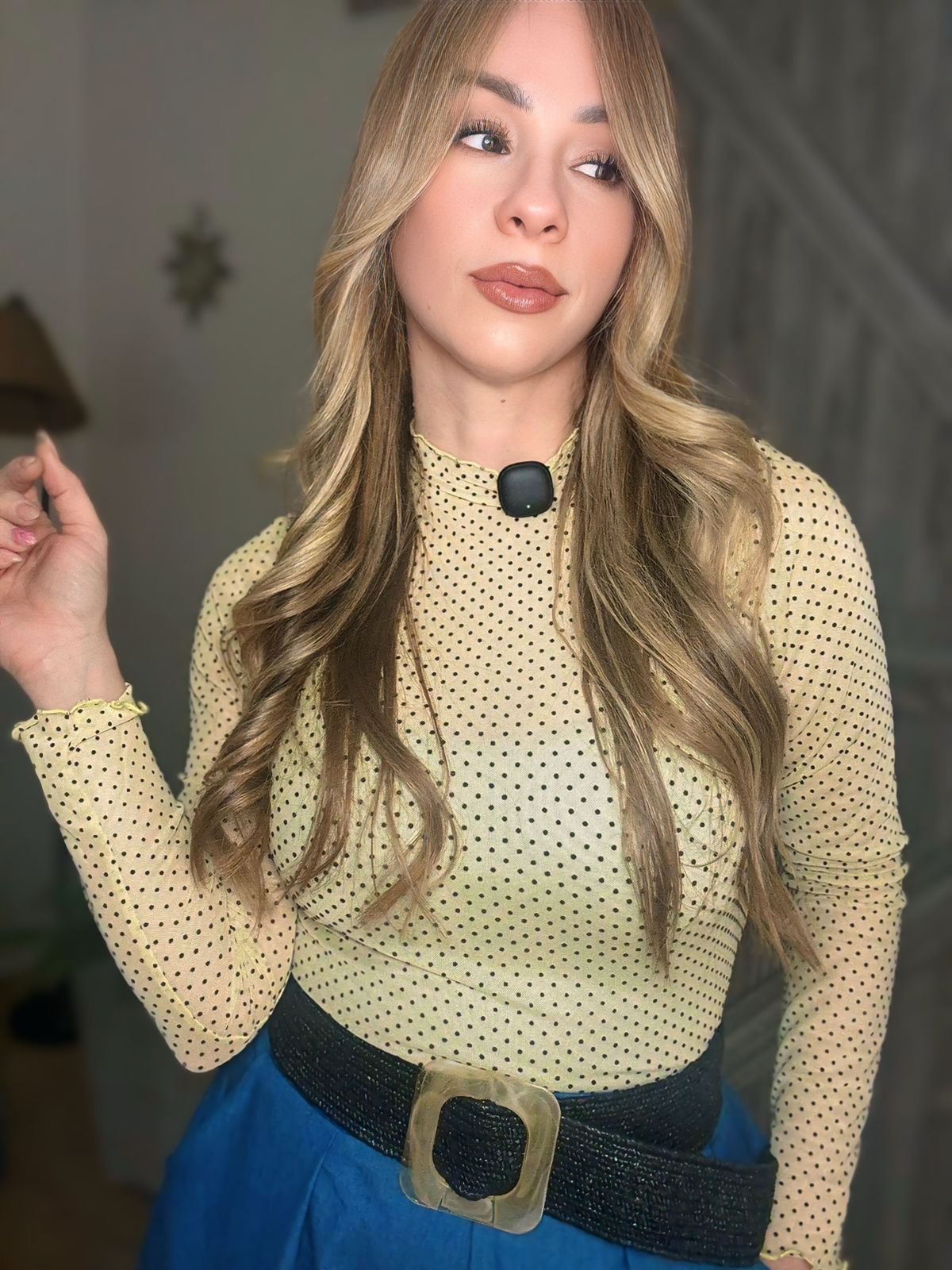 Yellow Polka Dots top