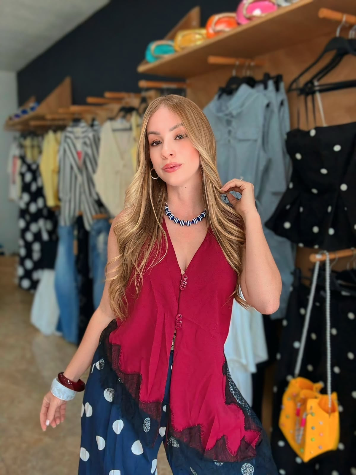Wine Lace top