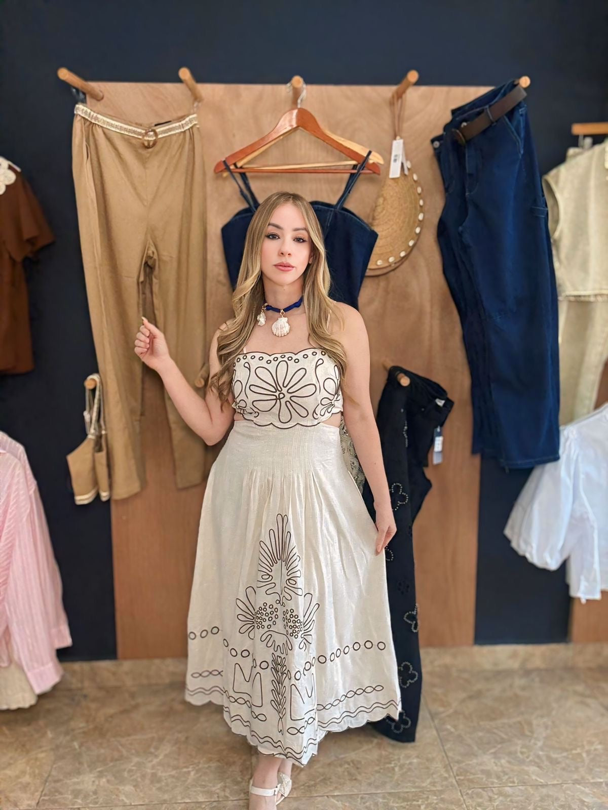 Linen middi Dress