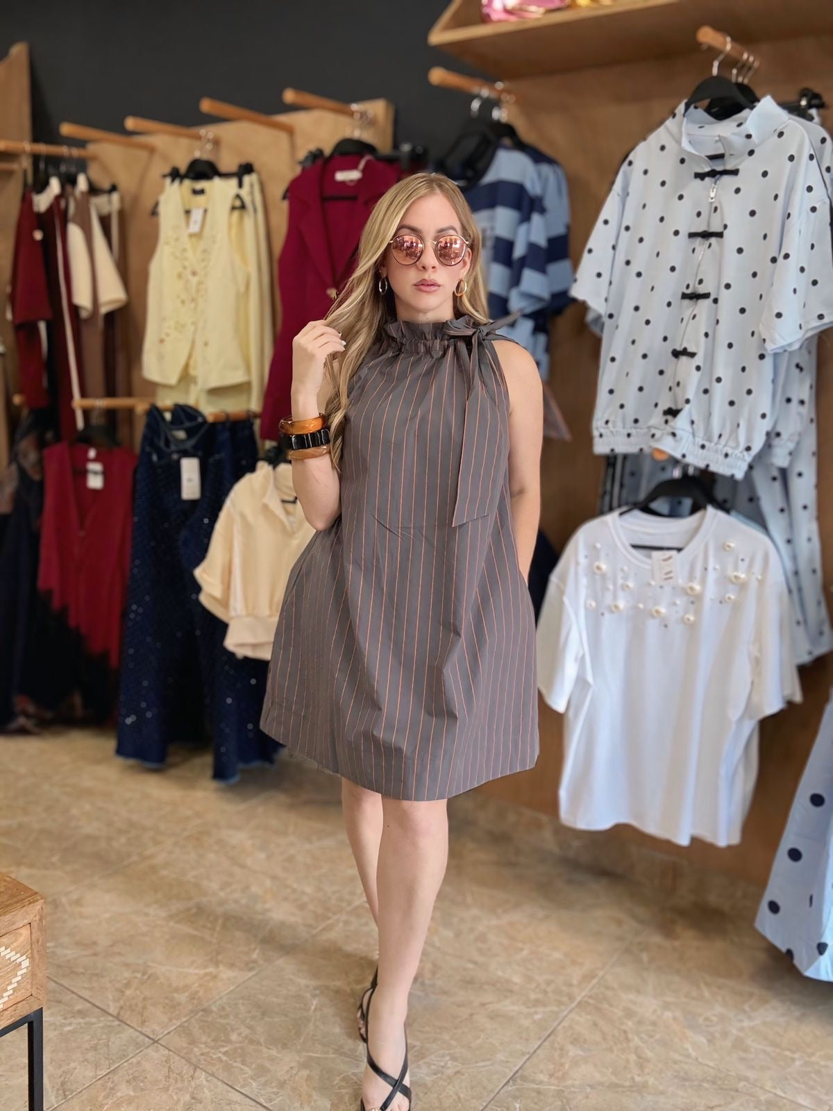 Stripe Short Dress