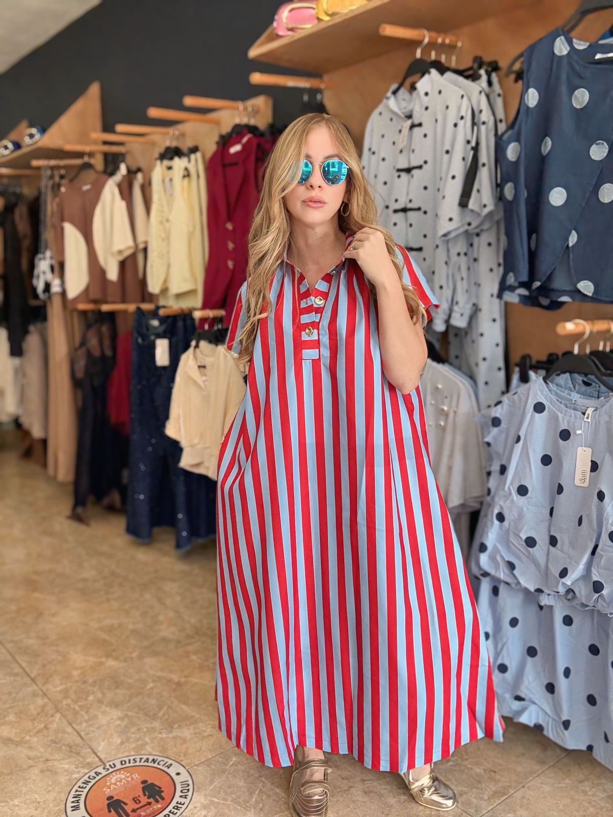 Stripe Midi Dress