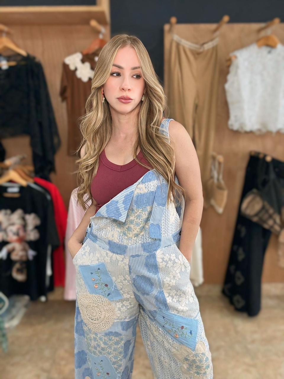 Boho denim Jumpsuit