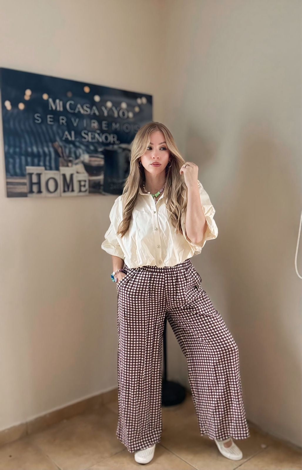 Checkered Pant ( para chicas petite)