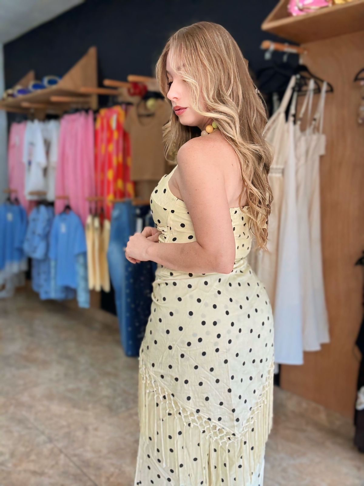 Butter Yellow  Polka Set