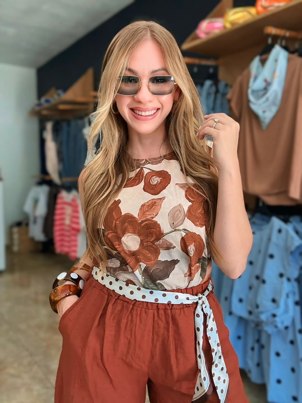 Floral italy top ( One Size )