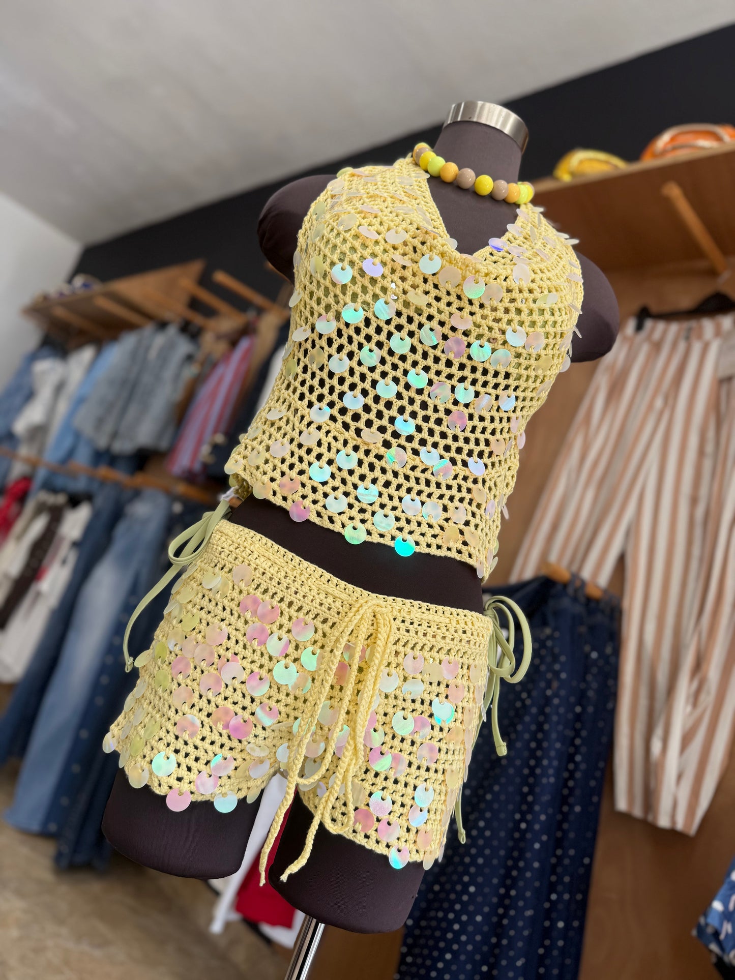 Sequin cover Up