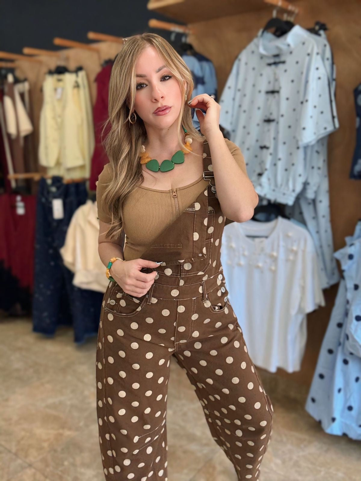 Polka Dots Barrel Jumpsuit