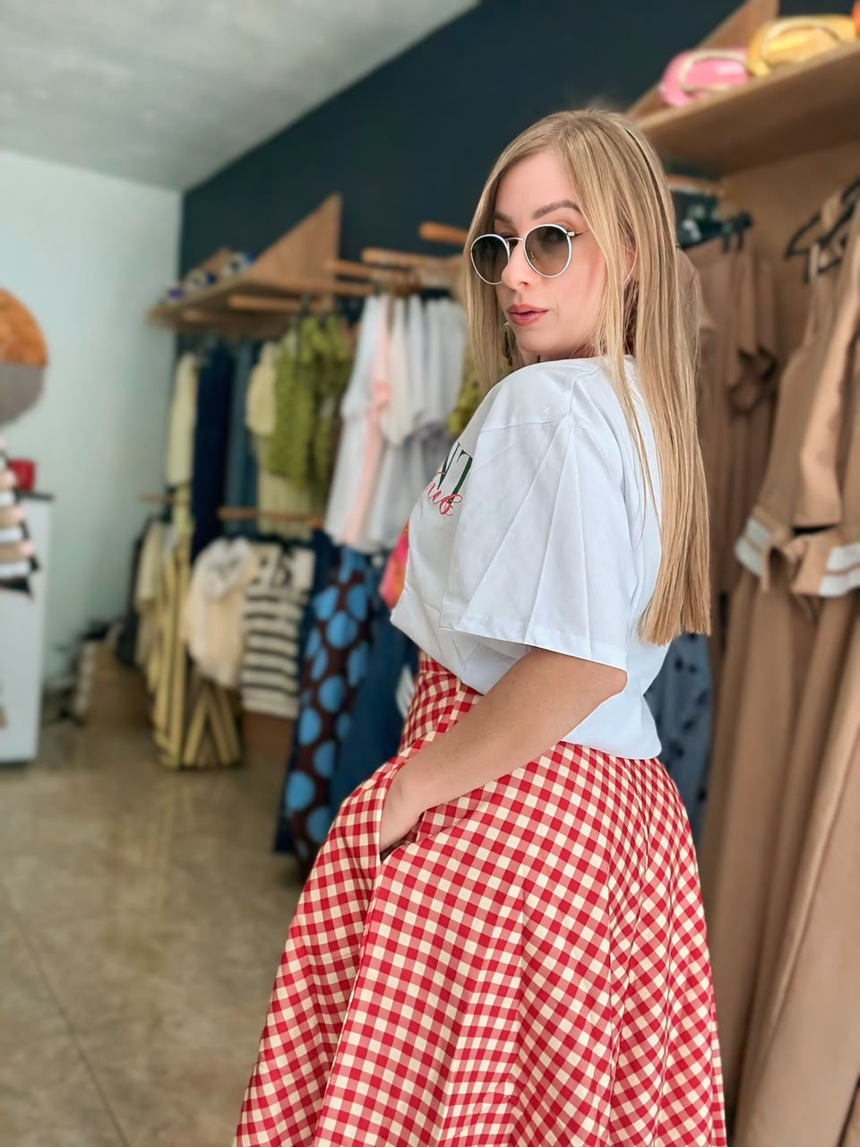 Gingham Skirt