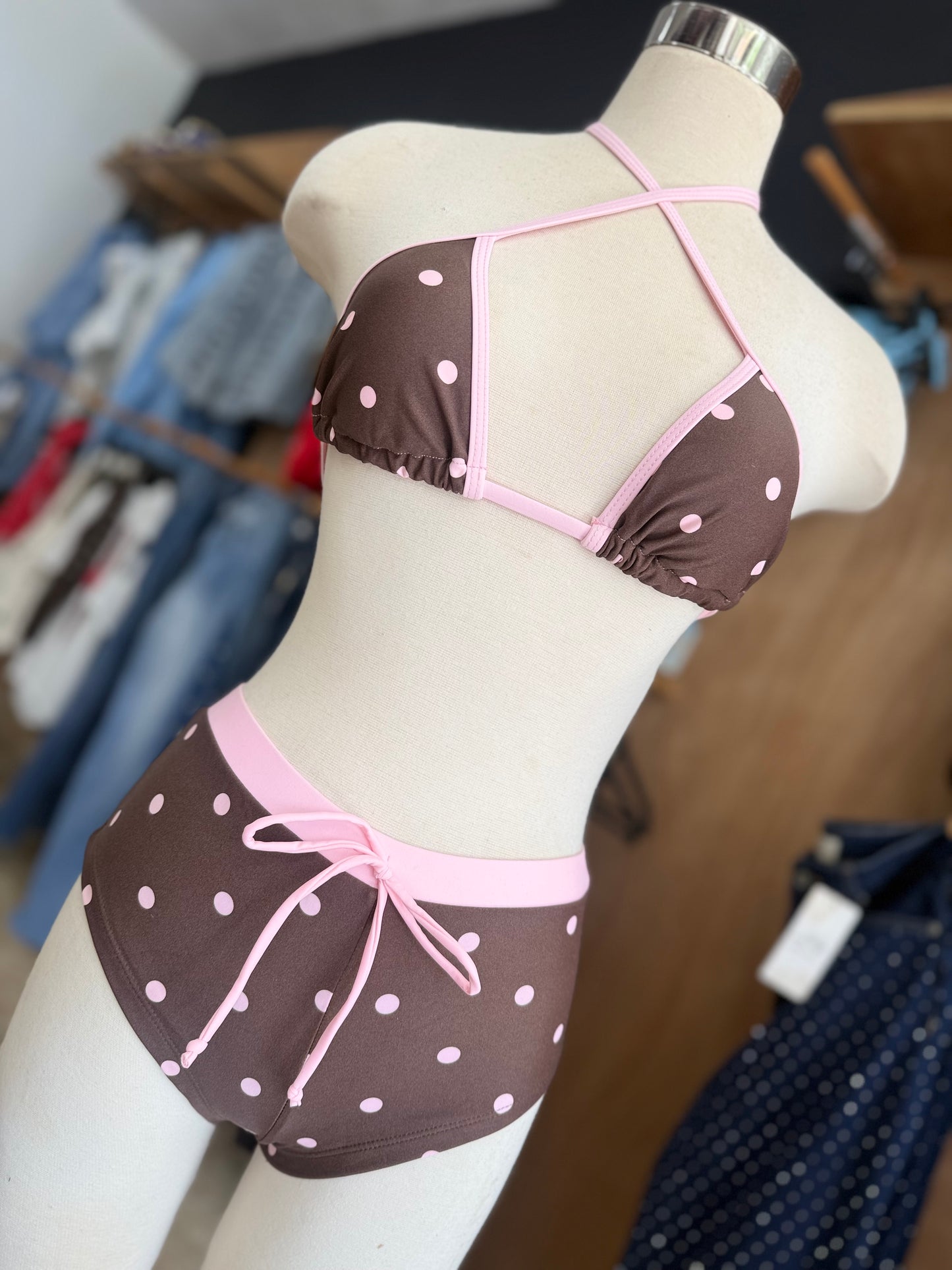 Polka Hot Pant Bikini