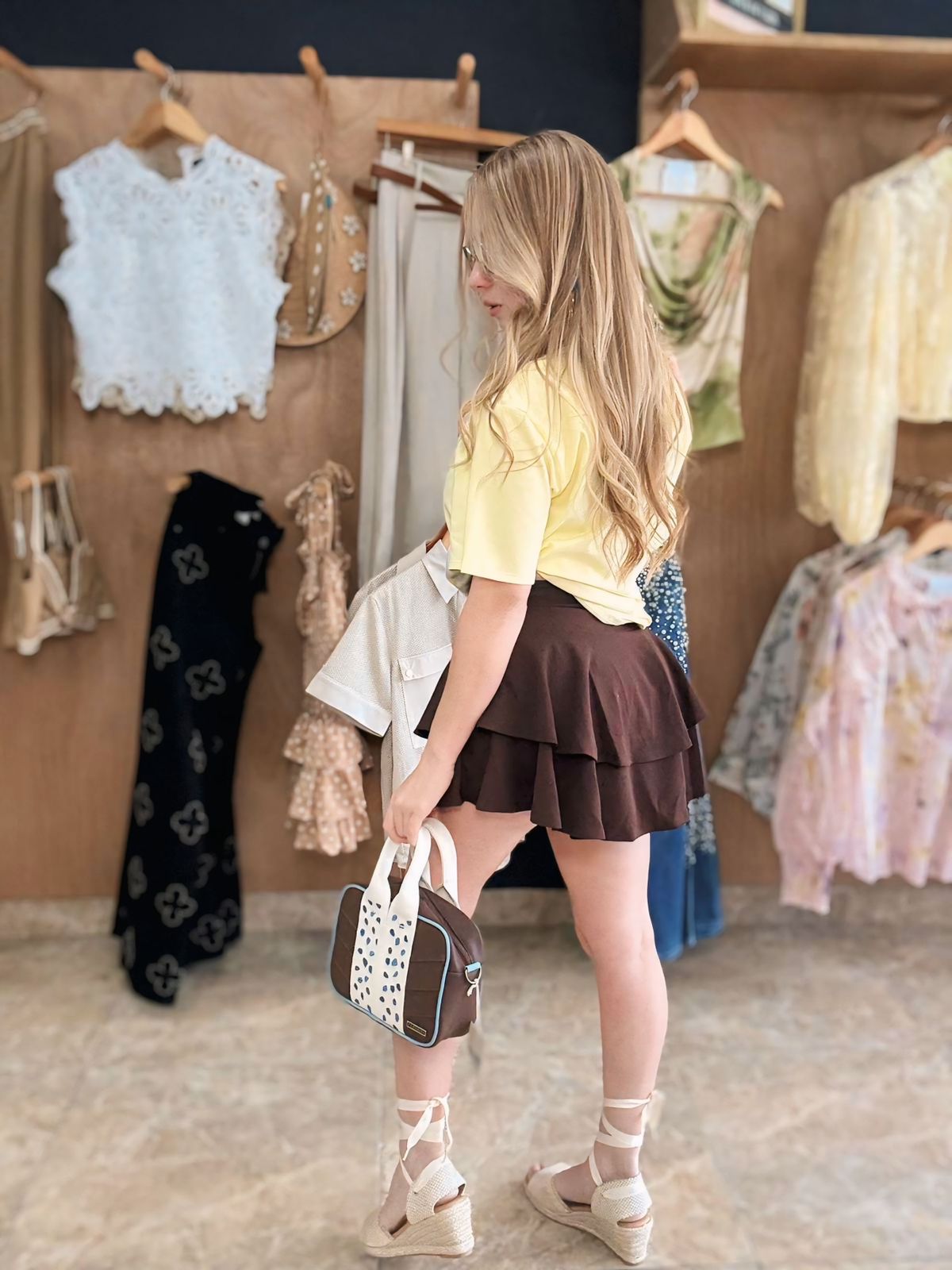 Chocolate Ruffle Skort