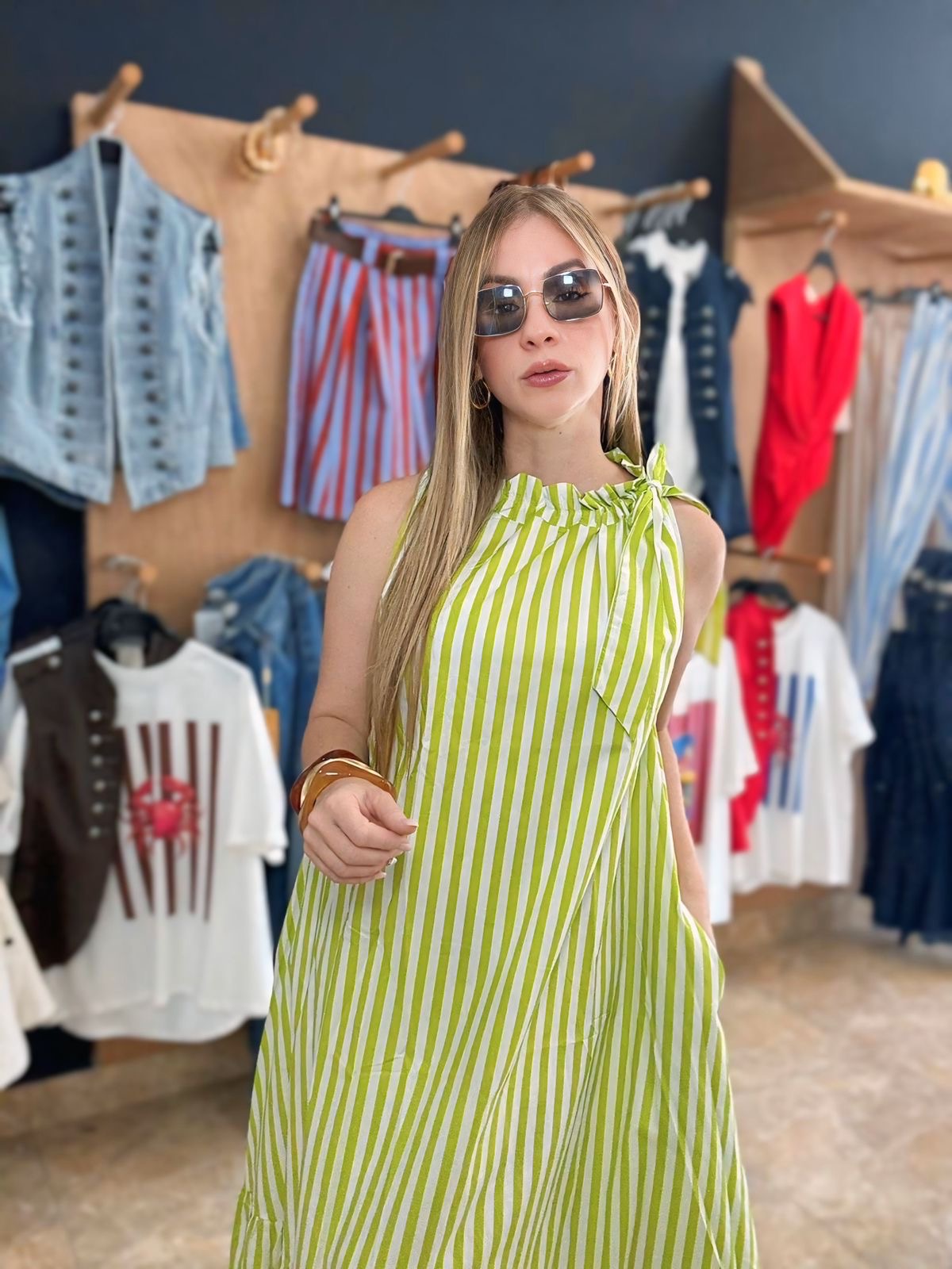 Lime Stripe Maxi