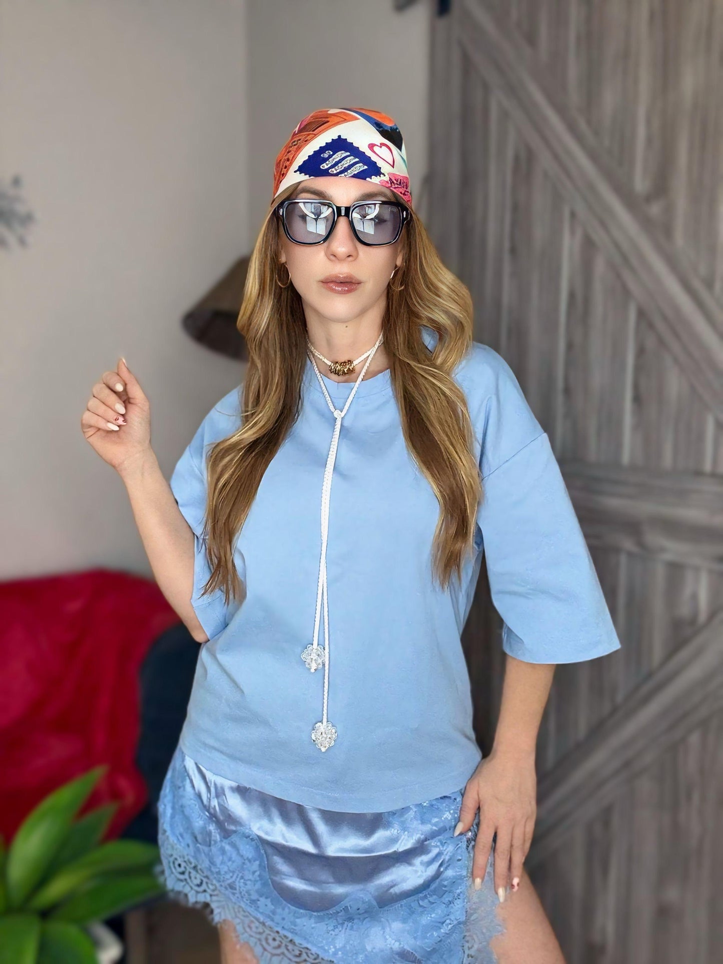 Baby Blue Shirt Dress